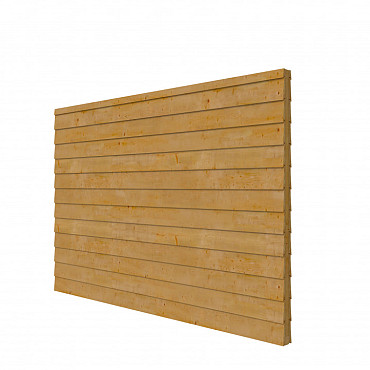 Douglas wandpakket t.b.v. dubbelzijdige wand DHZ 328,5x224 cm, groen geïmpregneerd.