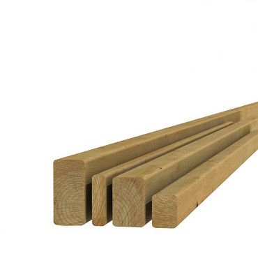 Grenen geschaafde regel 4,4x9,5x500cm groen geïmpregneerd