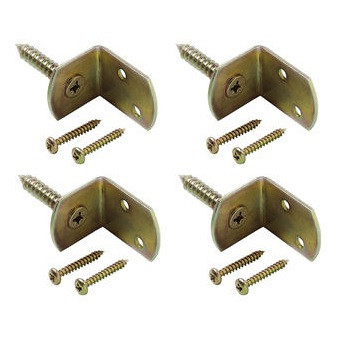 L-beslagset geel verzinkt (t.b.v. houten palen)