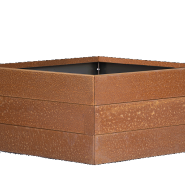 Bloembak Modulair Corten 90x90x42cm