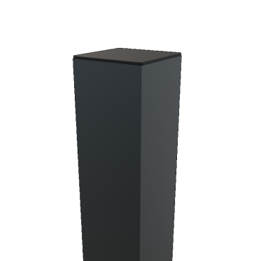 Boston Aluminium Poortpaal (Hol) voor Aluminium Poort gevuld 90x90x4mm L-275cm RAL9005