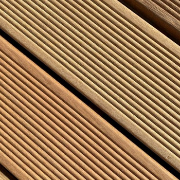 Terrasplank Bangkirai 19x90mm glad/ribbel Premium P120 |427cm