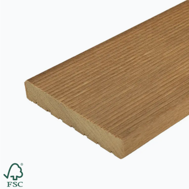 Bangkirai 25x145mm terrasplank fijn/grof P110 FSC100% | 330 cm