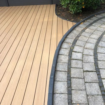 WPC 22,5x138mm FIberdeck Premium | ronde kamer | 2-zijdig | Cedar 400cm