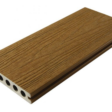 WPC 22,5x138mm FIberdeck Premium | ronde kamer | 2-zijdig | Teak 300cm