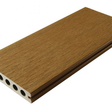 WPC 22,5x210mm FIberdeck Premium | ronde kamer | 2-zijdig | Teak 300cm