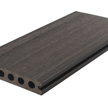 WPC 22,5x138mm FIberdeck Premium | ronde kamer | 2-zijdig | Dark Grey 300cm