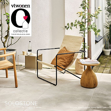 Keramische tegel vtwonen Solostone Pebbles Sand 80x80x3cm