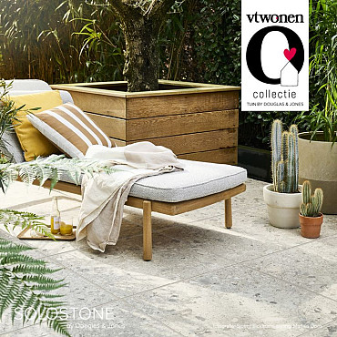 Keramische tegel vtwonen Solostone Composite Beige 80x80x3cm