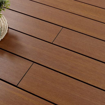 WPC 22,5x138mm Fiberdeck Exotics Bi-Color | massief | Ipé rood-bruin-geel | 390cm