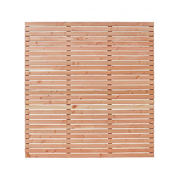 Douglas enkelzijdig geschaafd latten scherm, recht horizontaal, 180x180cm