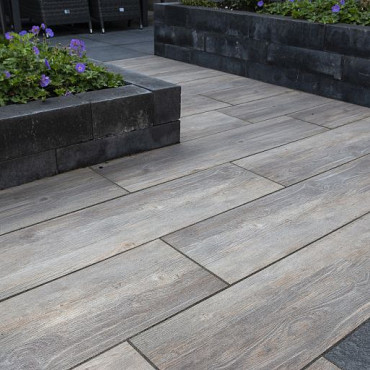 Keramische tegel Woodlook Dark Oak 30x120x2cm