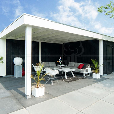 Buitenverblijf Verona model links 5200x3350x2500mm (bxdxh)