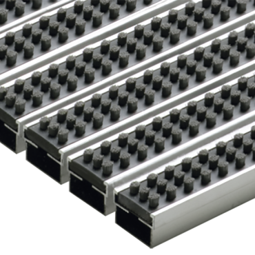 Aluminium met casetteborstel, zwart L=1000mm B=500mm H=20mm