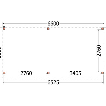 Buitenverblijf Casa 6600x3300x2600mm (bxdxh)