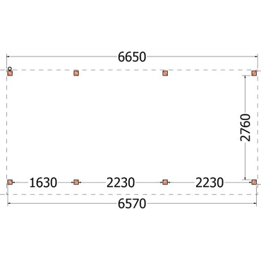 Buitenverblijf Casa 6650x3300x2600mm (bxdxh)