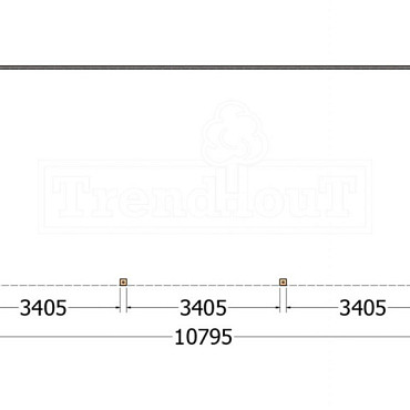 Aanbouwveranda Modena 10800x4850x2700mm (bxdxh)