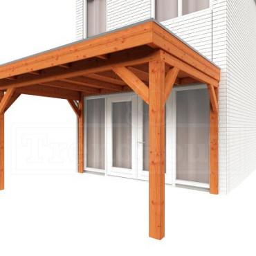 Aanbouwveranda Ancona 3750x3300x2600mm (bxdxh)