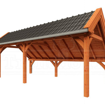 Kapschuur de Hoeve XL 7000x3800x3450mm (bxdxh) links