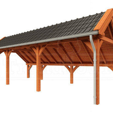 Kapschuur de Hoeve XL 8150x3800x3450mm (bxdxh) links