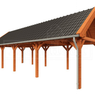 Buitenverblijf Zadeldak XL 11100x4400x4250mm (bxdxh)