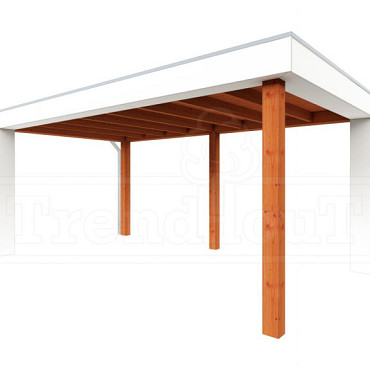 Buitenverblijf Verona model links 5200x3350x2500mm (bxdxh)