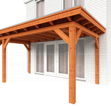 Aanbouwveranda Lucca 5250x3250x2600mm (bxdxh) links