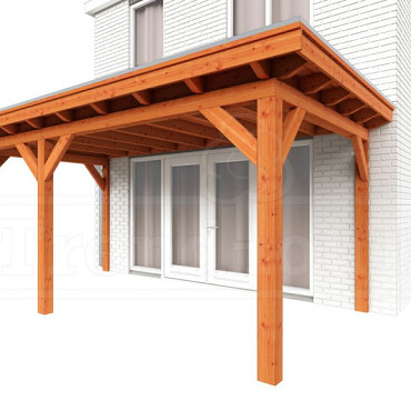 Aanbouwveranda Lucca 5400x3250x2600mm (bxdxh) links