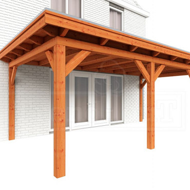 Aanbouwveranda Lucca 6450x3900x2600mm (bxdxh) rechts