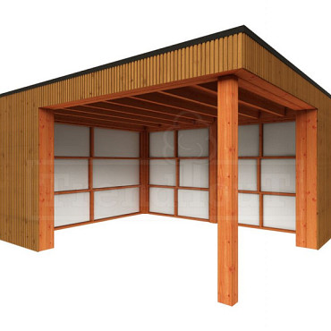 Buitenverblijf Capri 4250x4250x2550mm (bxdxh) model links alleen constructie