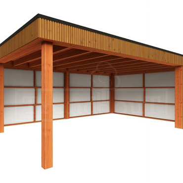 Buitenverblijf Capri 6100x4900x2550mm (bxdxh) model rechts alleen constructie