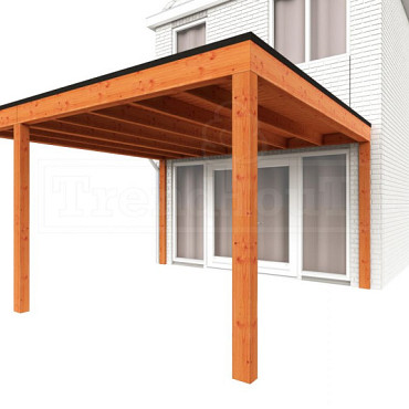 Aanbouwveranda Modena 4050x4850x2700mm (bxdxh) links