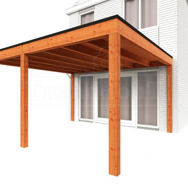 Aanbouwveranda Modena 4300x4850x2700mm (bxdxh) links