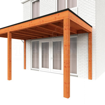 Aanbouwveranda Modena 4850x3000x2700mm (bxdxh) links