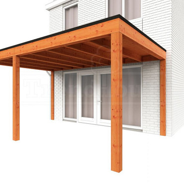 Aanbouwveranda Modena 4850x3650x2700mm (bxdxh) links