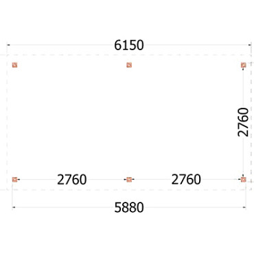 Kapschuur de Deel 6150x3400x3000mm (bxdxh)