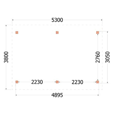 Kapschuur de Hoeve XL 5300x3800x3450mm (bxdxh)
