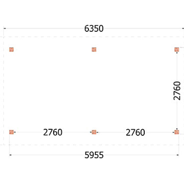Kapschuur de Hoeve XL 6350x3800x3450mm (bxdxh)