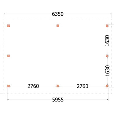Kapschuur de Hoeve XL 6350x4400x3750mm (bxdxh)