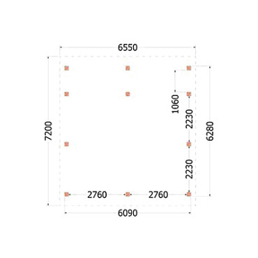 Kapschuur de Hofstee XXL 6550x7200x5000mm (bxdxh)
