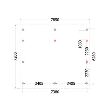 Kapschuur de Hofstee XXL 7850x7200x5000mm (bxdxh)