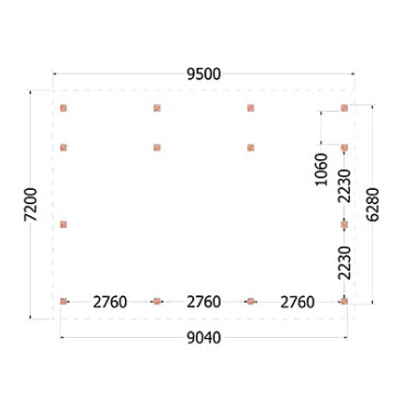 Kapschuur de Hofstee XXL 9500x7200x5000mm (bxdxh)
