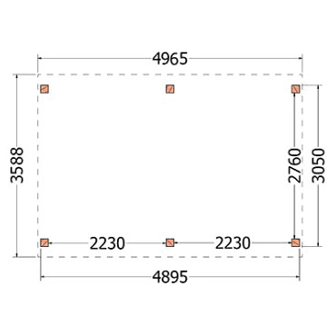 Kapschuur de Stee 5000x3600x3350mm (bxdxh)