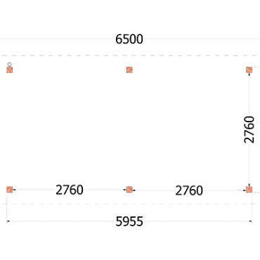 Buitenverblijf Florence 6500x3600x2600mm (bxdxh)