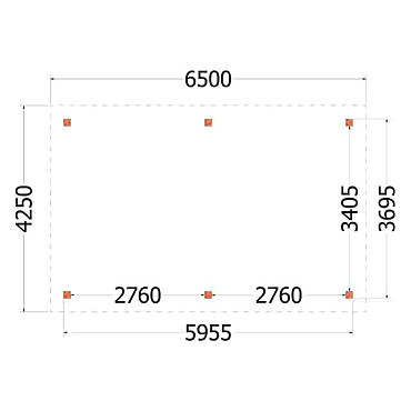 Buitenverblijf Florence 6500x4250x2600mm (bxdxh)