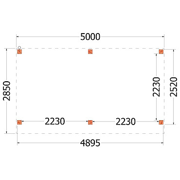 Buitenverblijf Refter XL 5000x2850x2600mm (bxdxh)