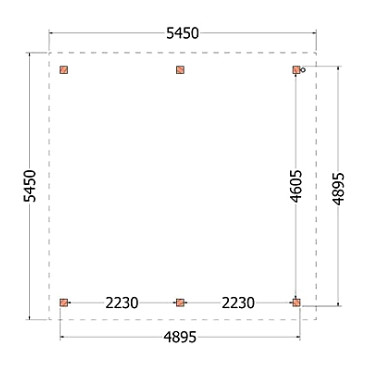 Buitenverblijf Toscane 5450x5450x2600mm (bxdxh)