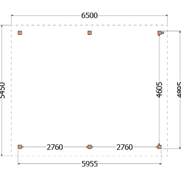 Buitenverblijf Toscane 6500x5450x2600mm (bxdxh)