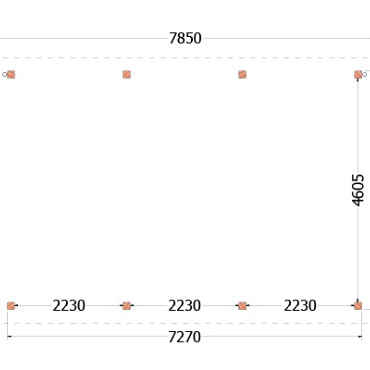 Buitenverblijf Toscane 7850x5450x2600mm (bxdxh)