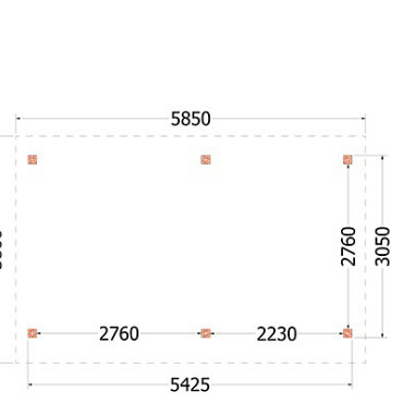 Kapschuur de Hoeve XL 5850x3800x3450mm (bxdxh) rechts